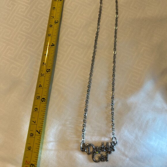 Daddy's Girl Silver necklace 14 inch - Picture 5 of 6
